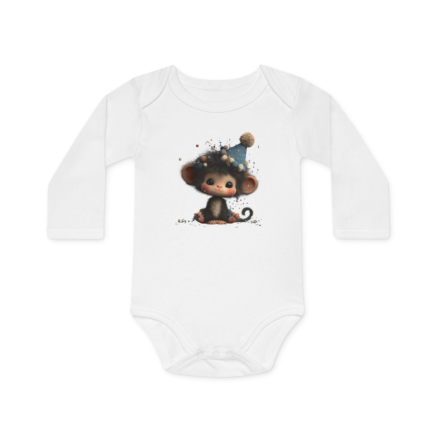 Whimsical Monkey Baby Grow (long Sleeve)