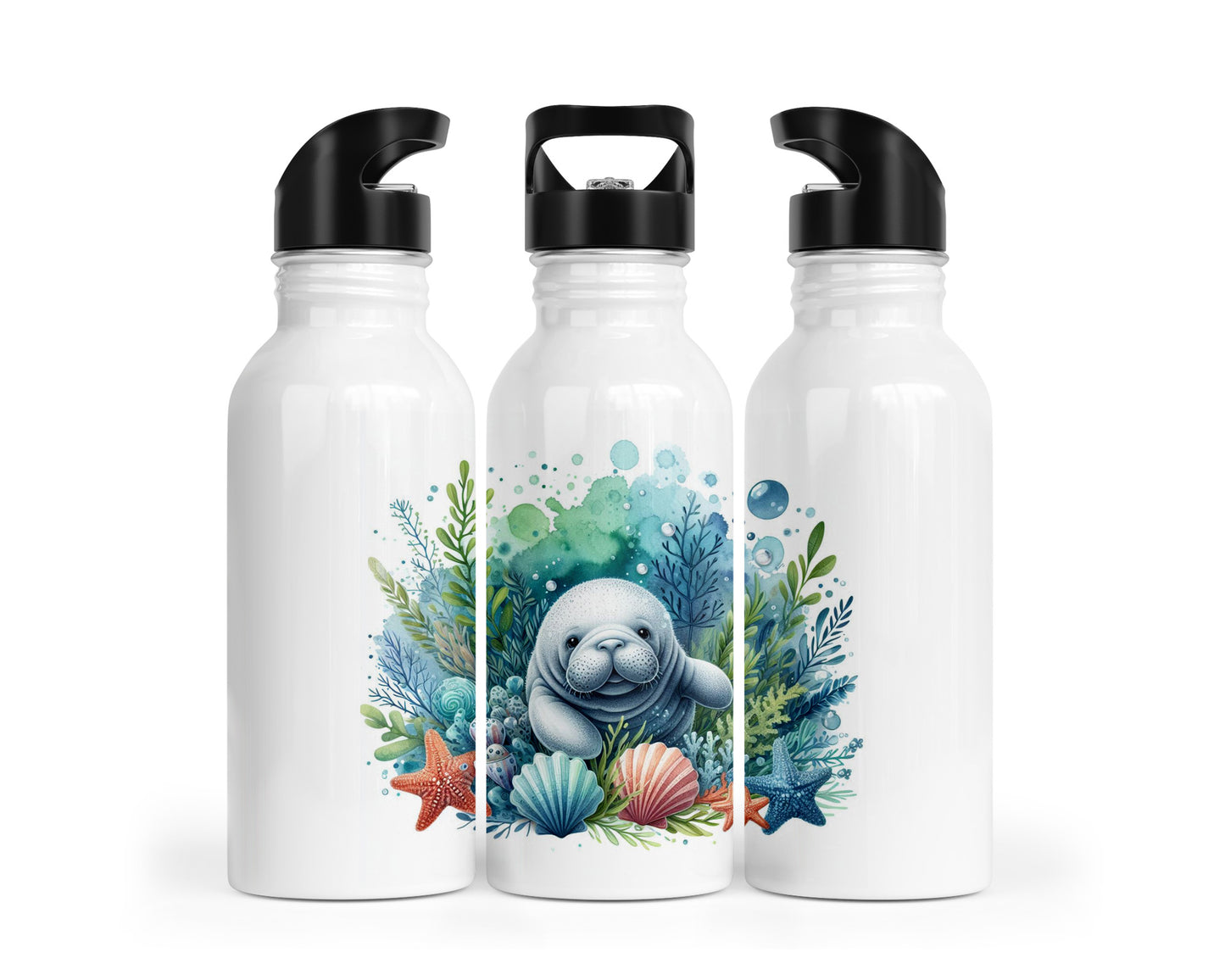 Ocean Theme 1 - 650ml S/S Water Bottle