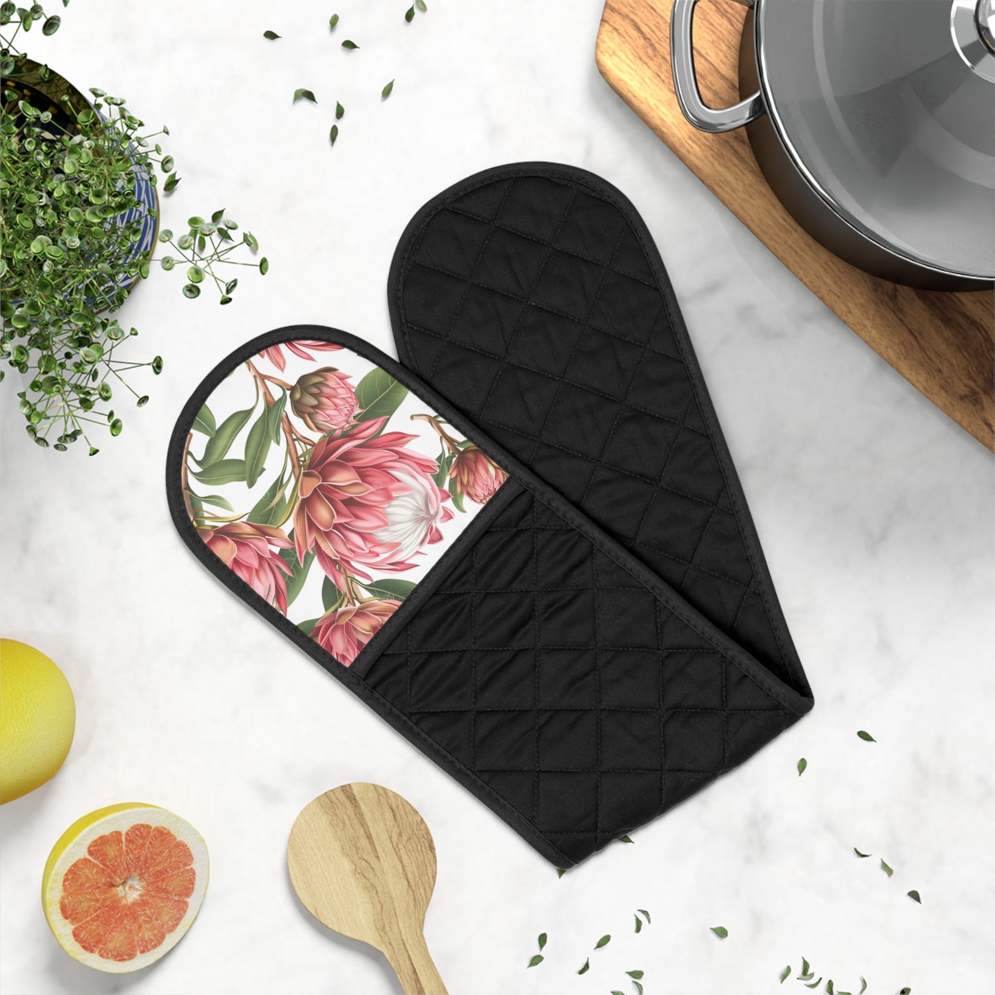 Bright Protea Oven Mitts