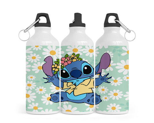 Stitch with Daisies 600ml Aluminum Water Bottle