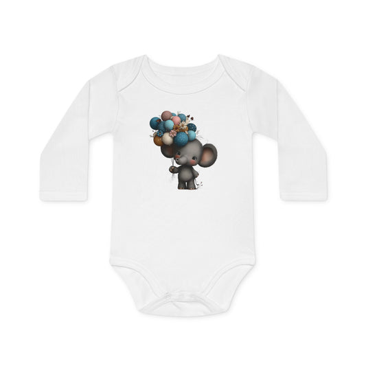 Whimsical Elephant Baby Grow (Long Sleeve)