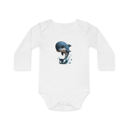 Whimsical Dolphin Baby Grow (long Sleeve)