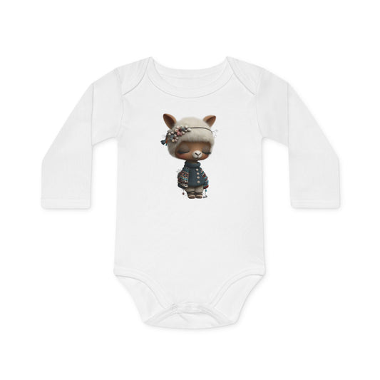 Whimsical Llama Baby Grow (Long Sleeve)