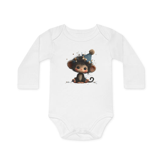 Whimsical Monkey Baby Grow (long Sleeve)