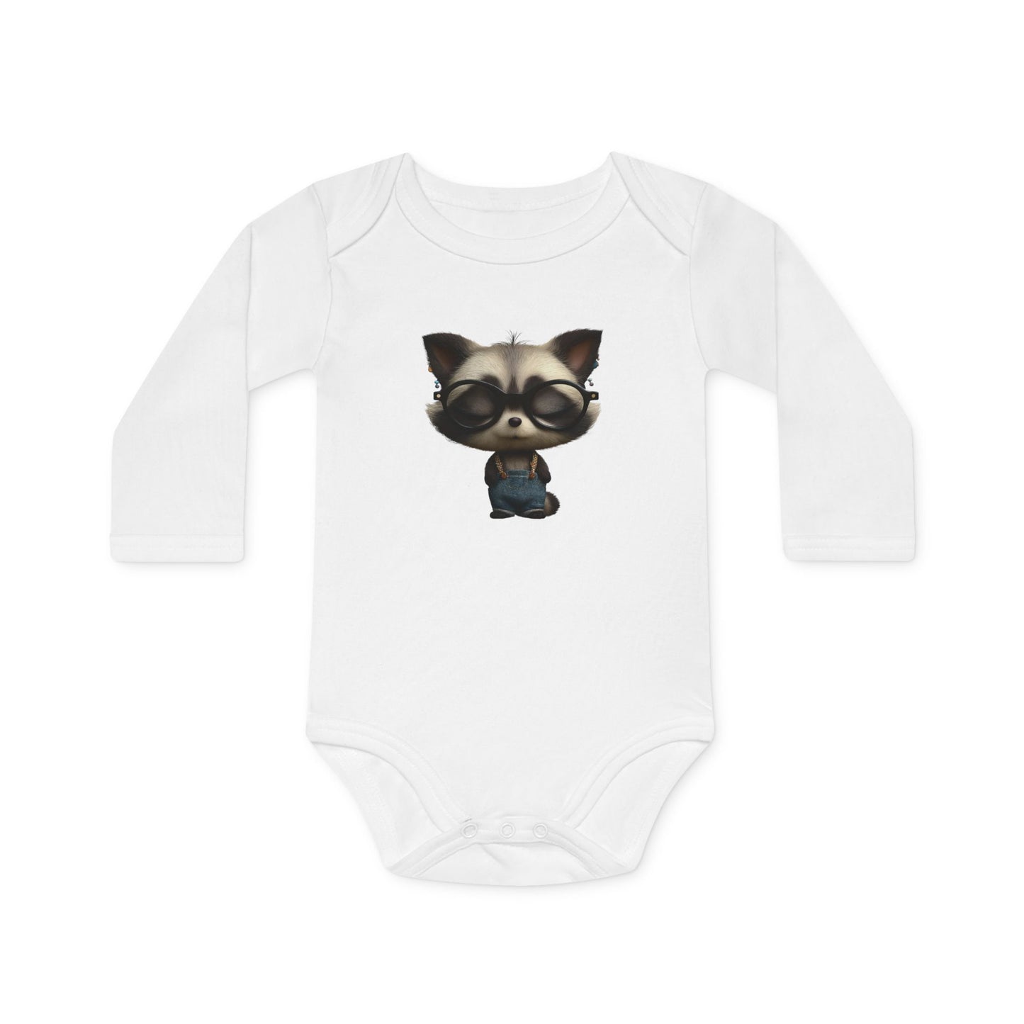 Whimsical Raccoon Baby Grow (long Sleeve)