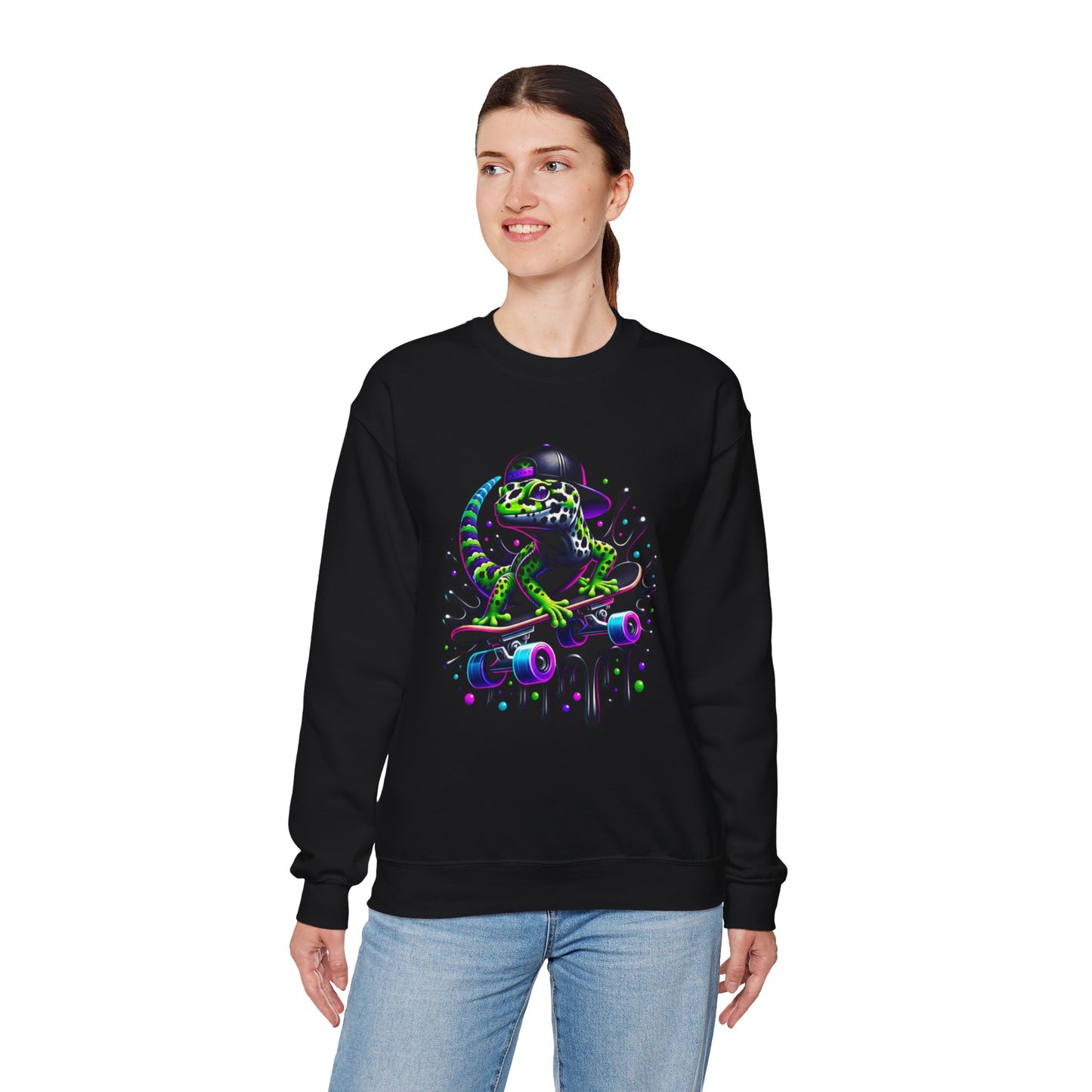 Neon Gecko Sweater (Black)