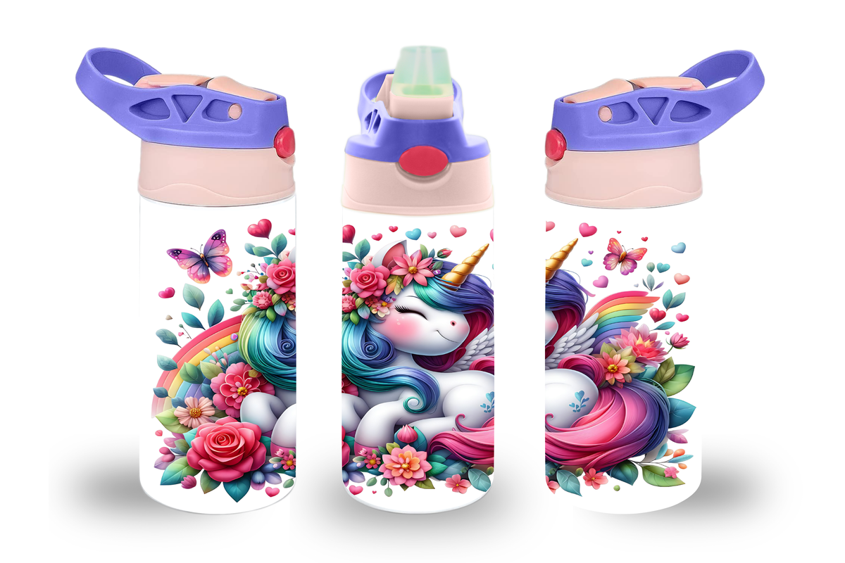 Rainbows & Unicorns 12oz Stainless Steel Sippy Bottle