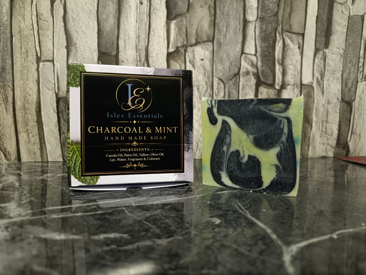 Charcoal & Mint Scented Soap Bar (100g)